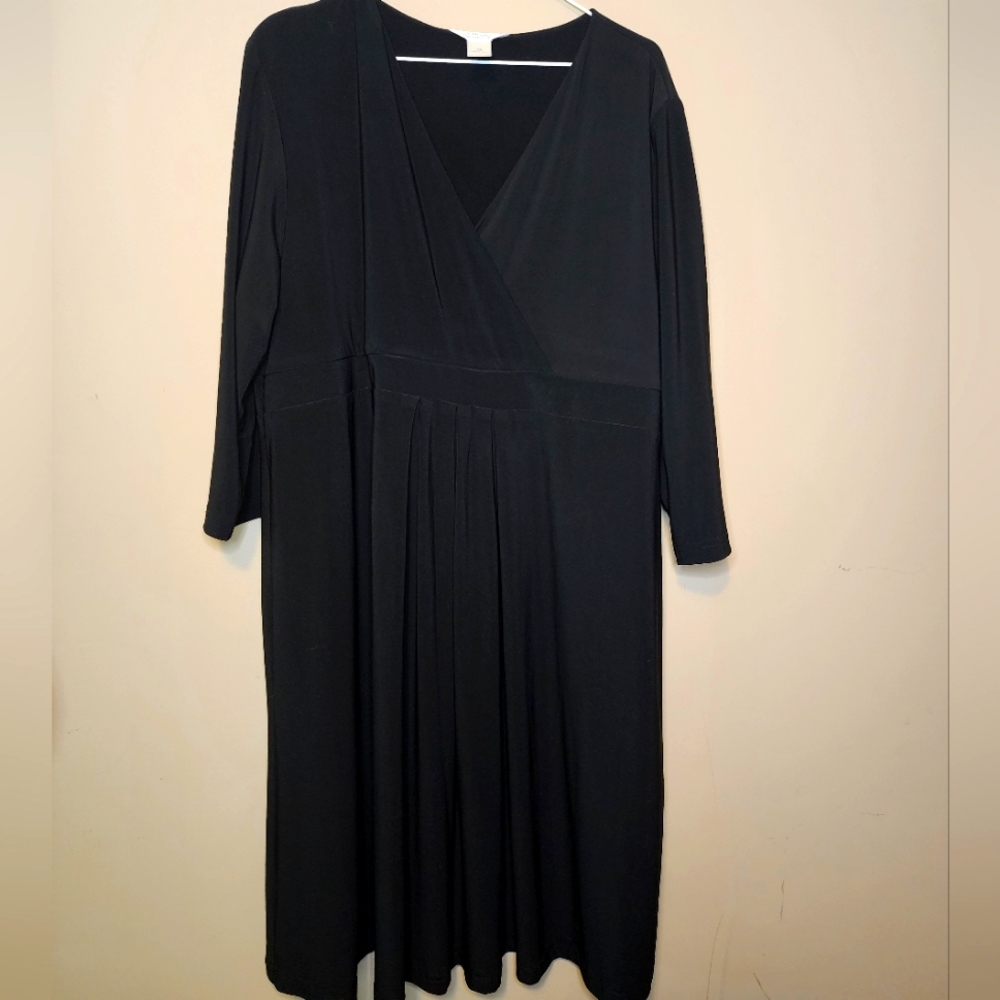Black cross front dress
